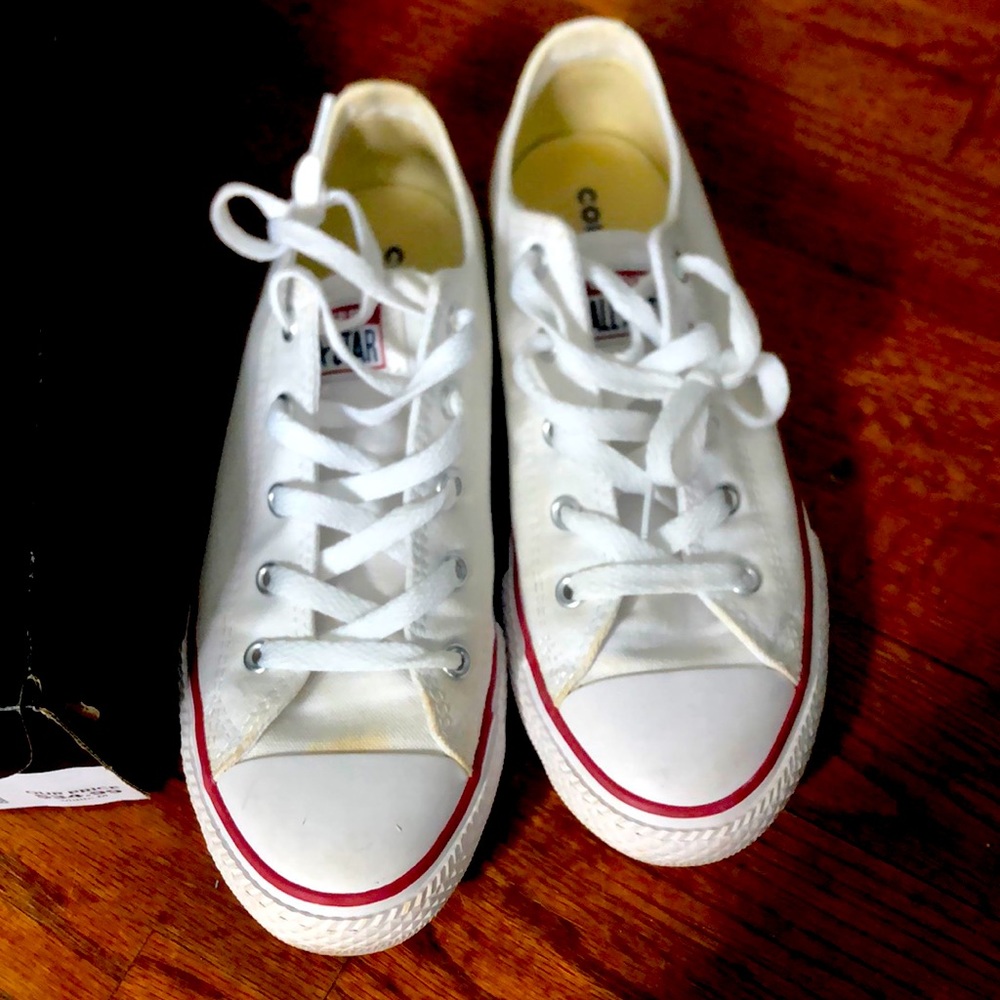Converse white low tops